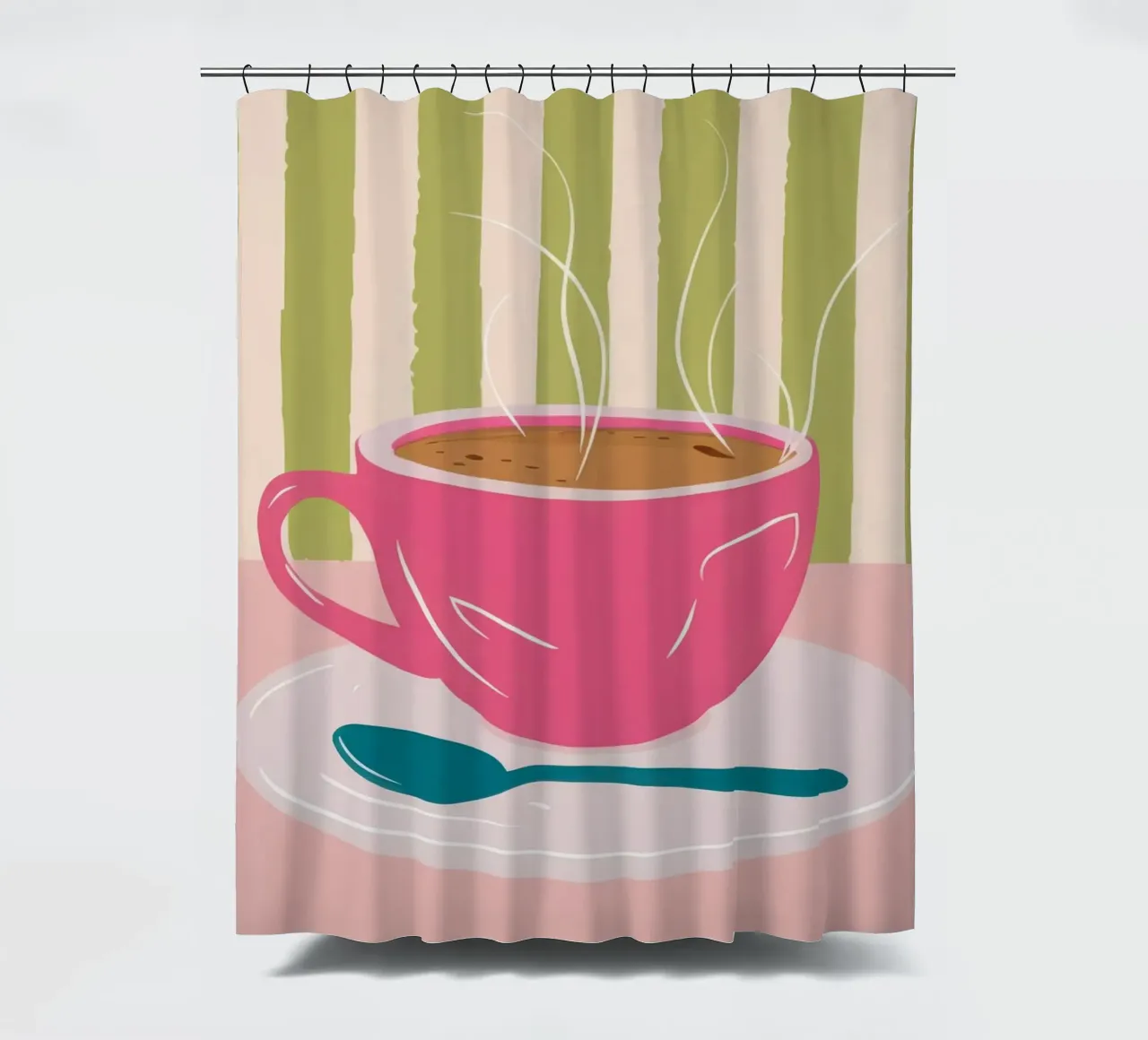 Infuso mattutino Roseate tenda da doccia da Prism Ritual