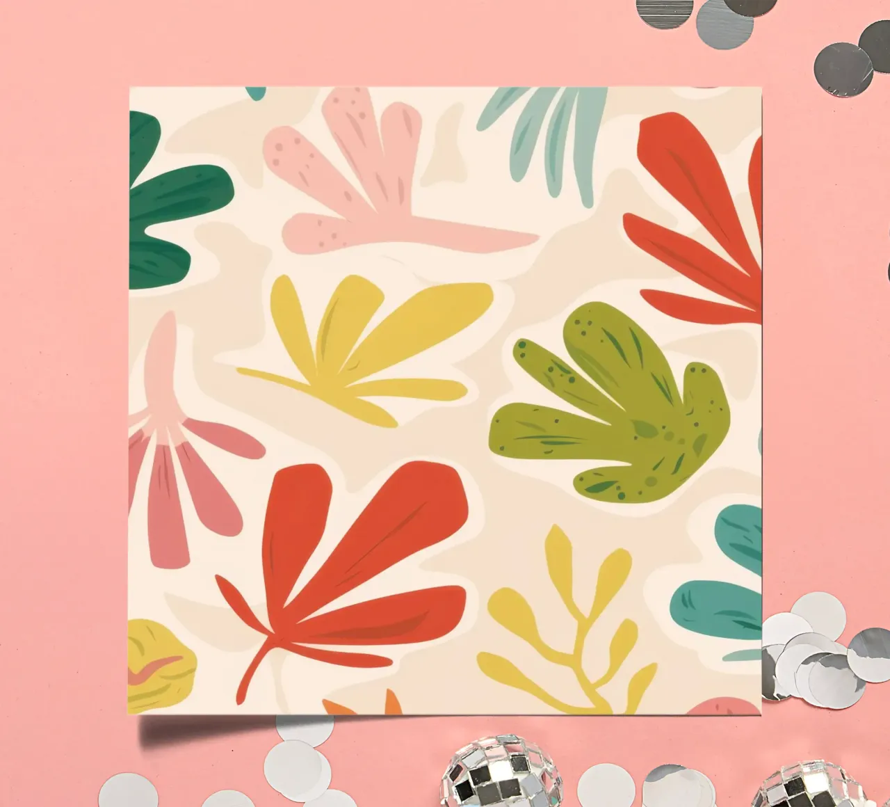 Playful Leaf Pattern sticker sheet by Flock Reverie