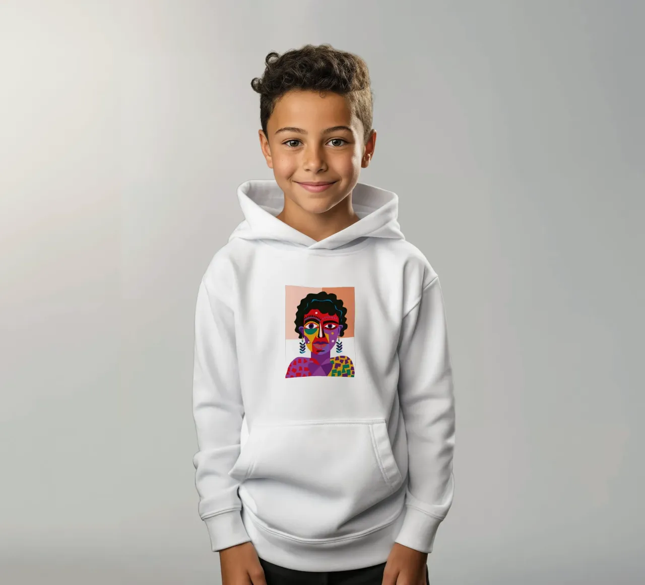 Colore Primal Visage felpa bambino con cappuccio da Veil Maya