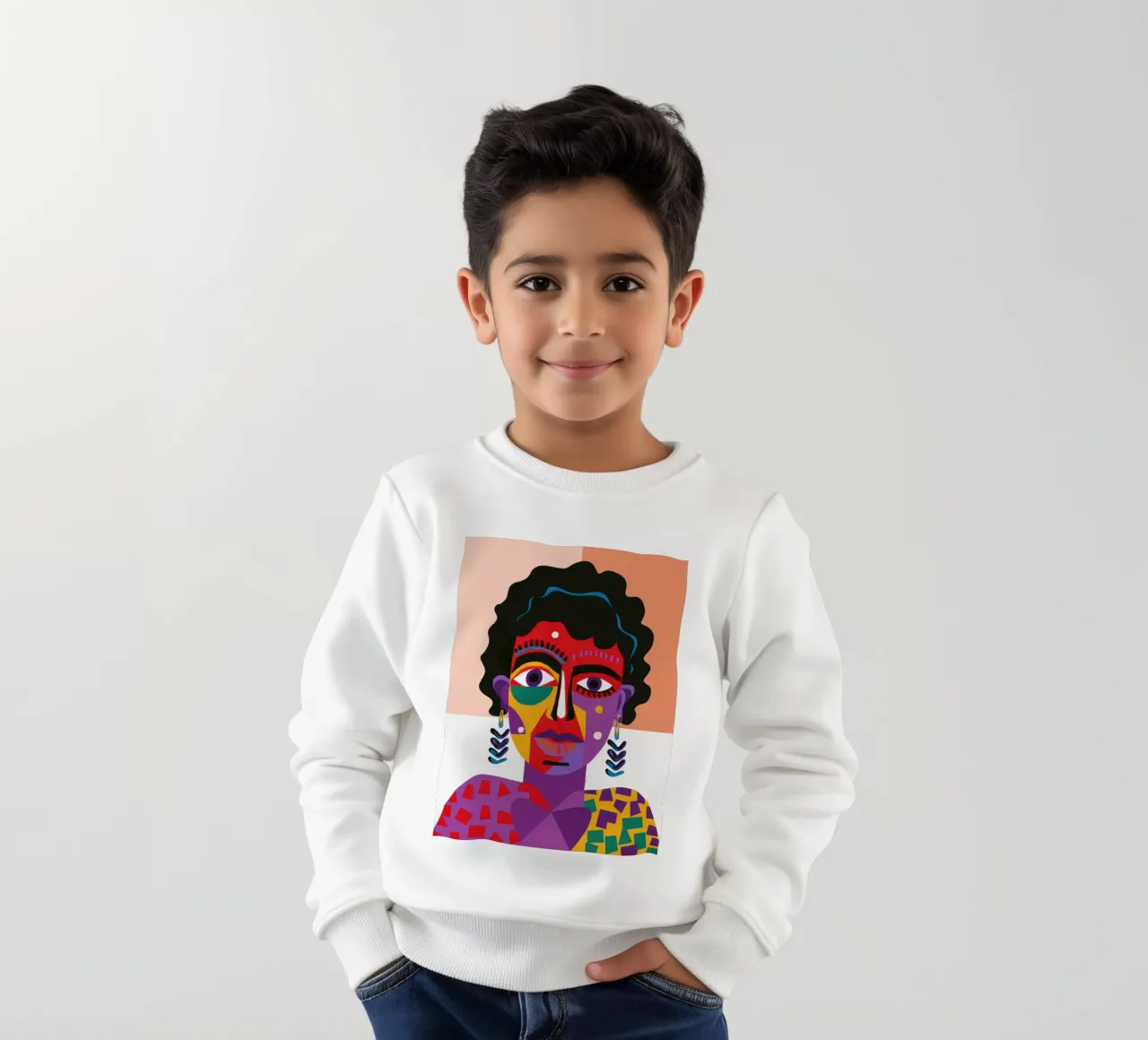 Colore Primal Visage felpa bambino da Veil Maya