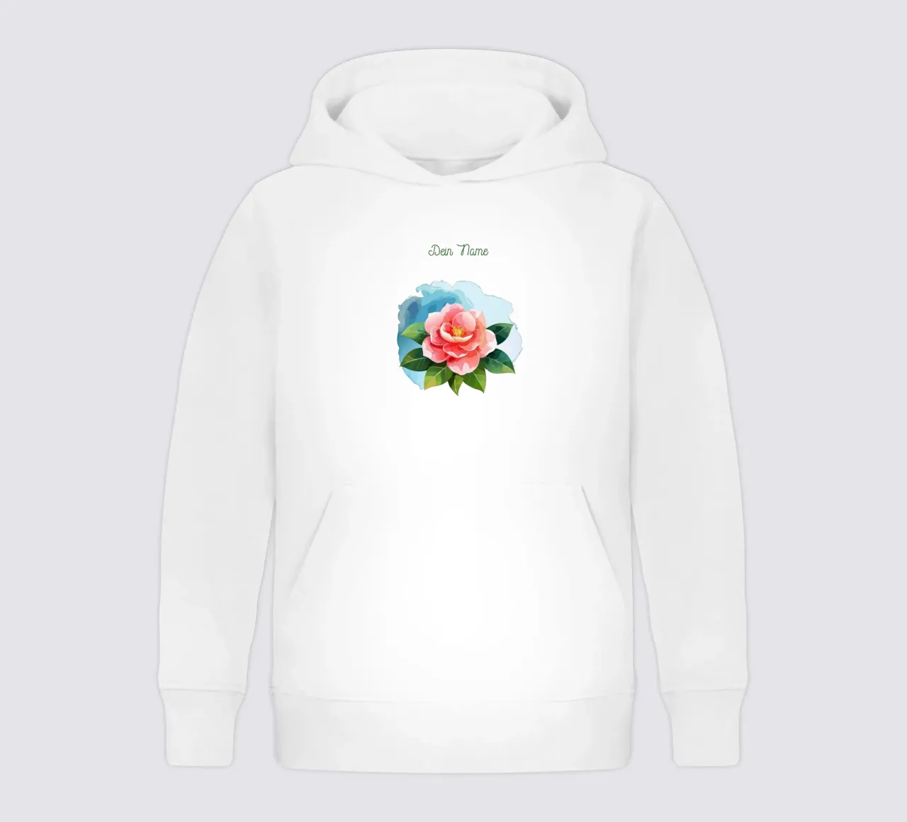 Fleur de naissance novembre Camélia sweat à capuche enfant de Geburtsblume