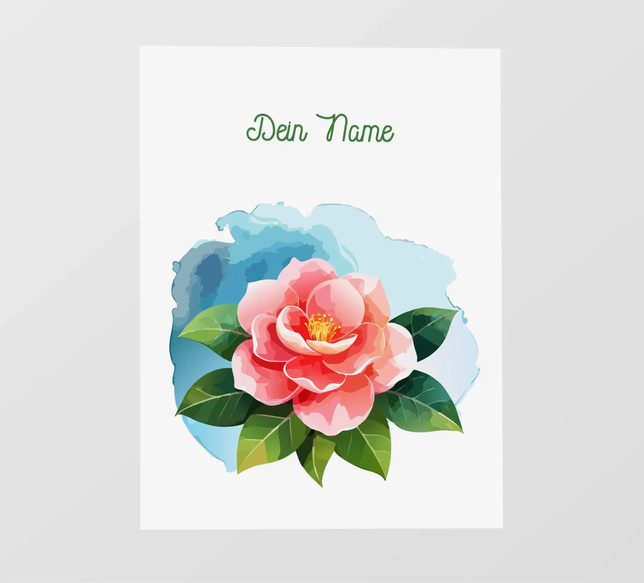 Fiore di nascita novembre camelia telo in pvc da Geburtsblume