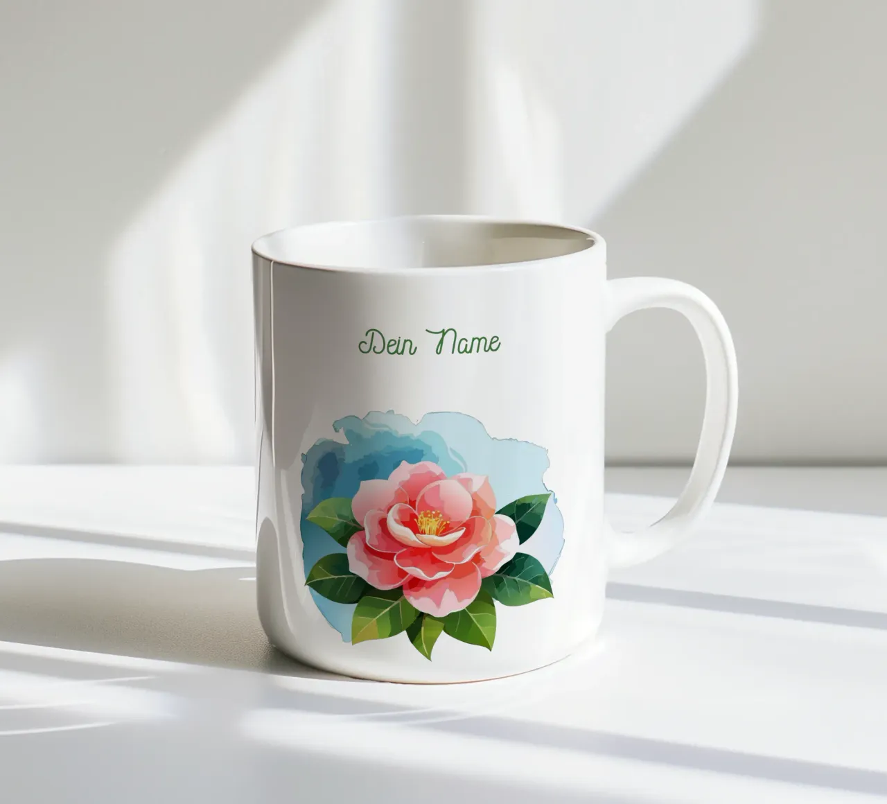 Fiore di nascita novembre camelia tazza in ceramica da Geburtsblume