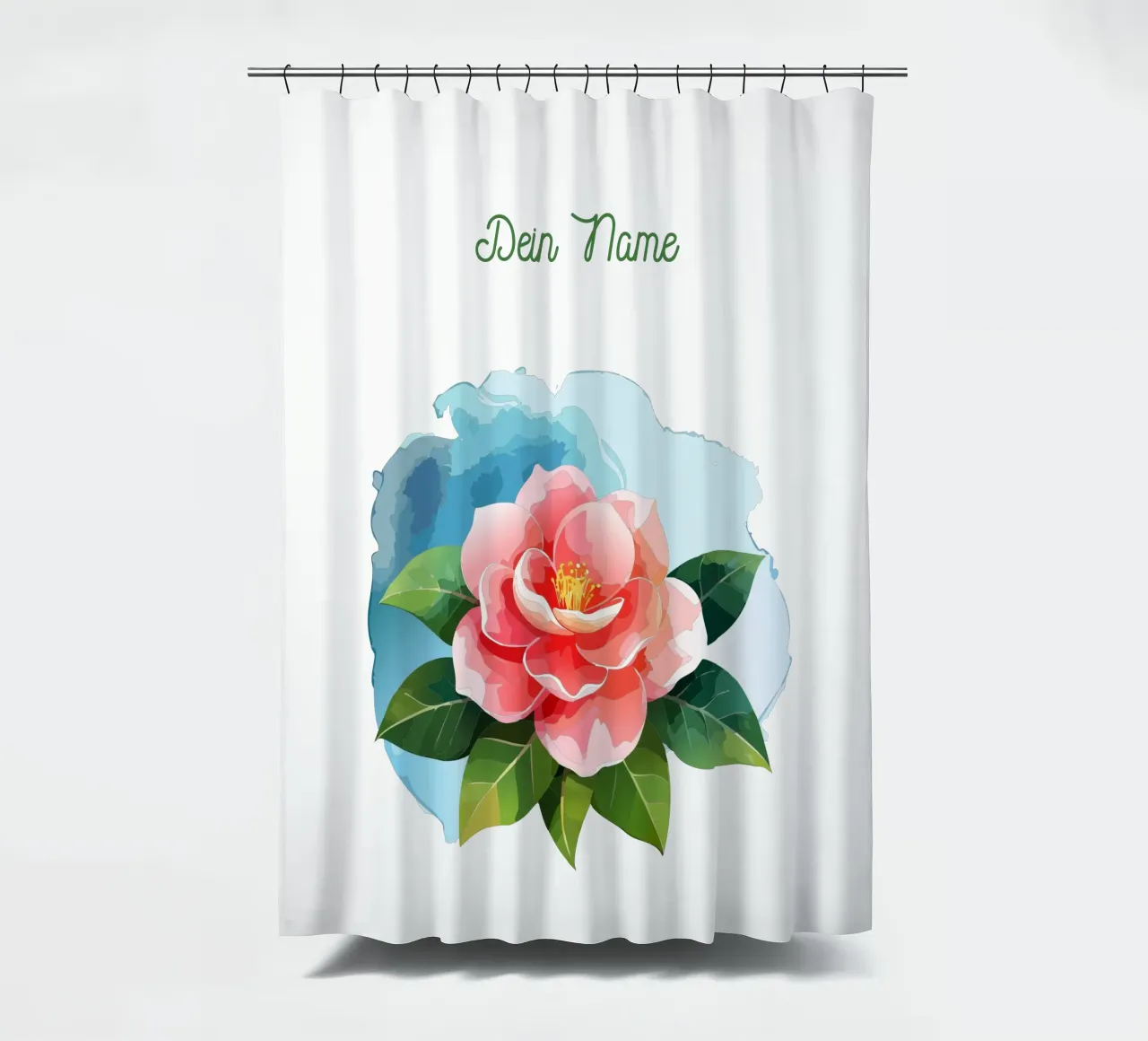 Birth flower November camellia shower curtain by Geburtsblume