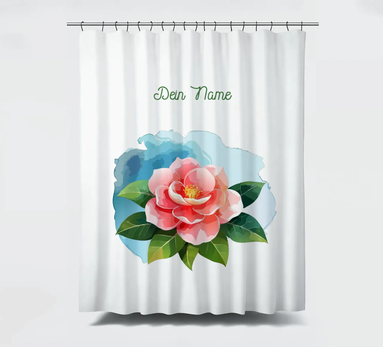 Birth flower November camellia shower curtain by Geburtsblume