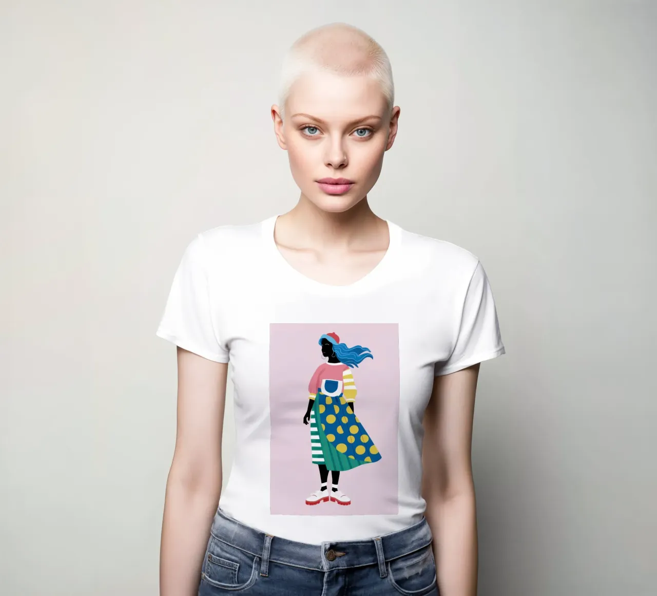 Capelli fluenti color zaffiro t-shirt da donna da Flock Reverie