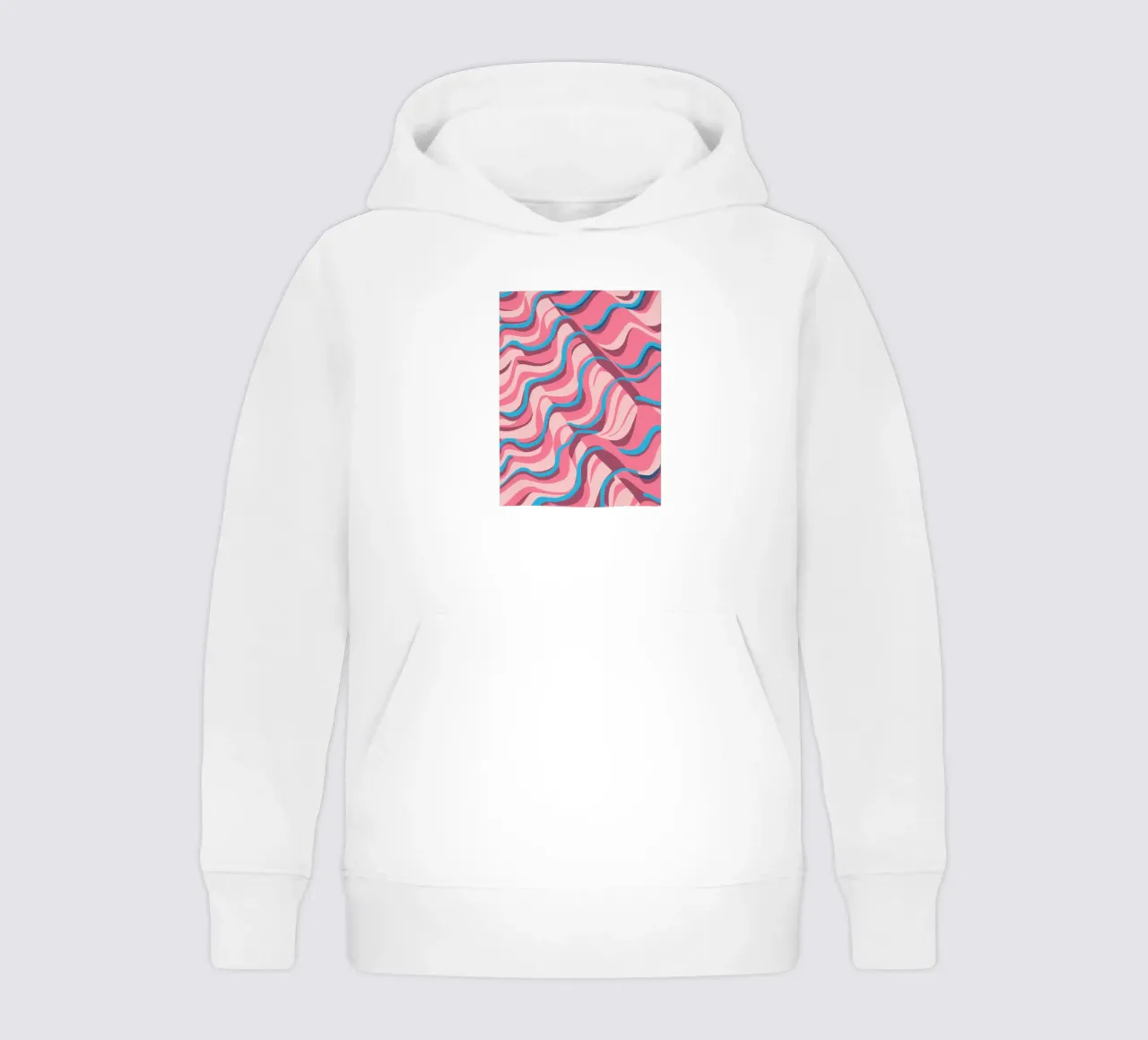 Psychedelic Azure Wave kids hoodie by Prism Ritual
