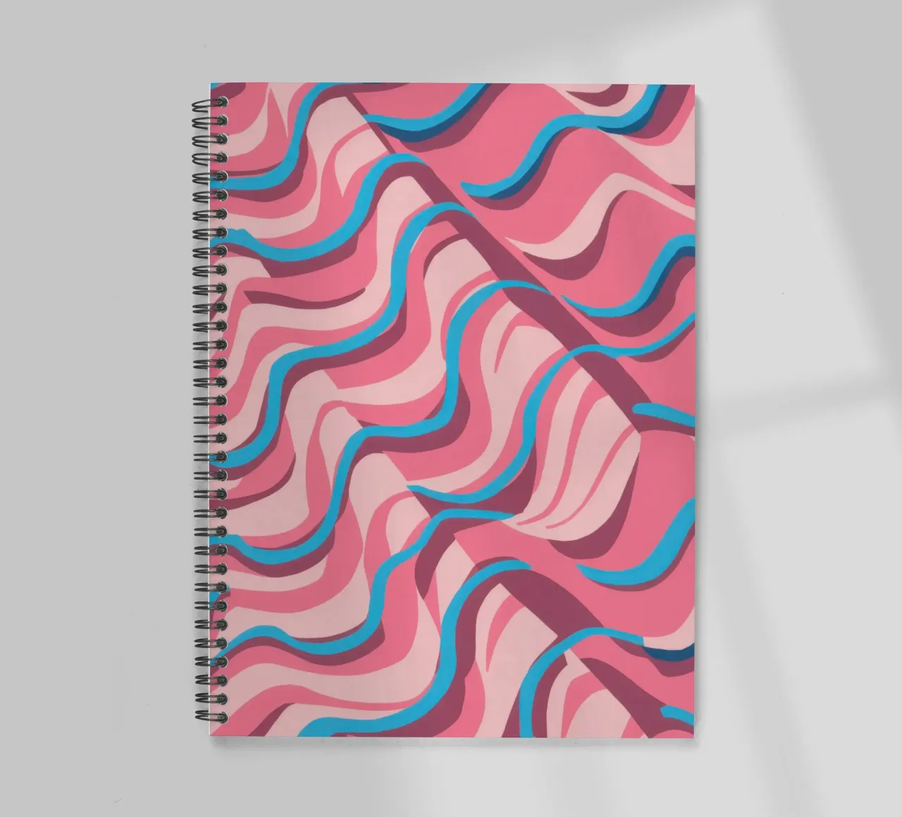 Psychedelic Azure Wave spiral notebook by Prism Ritual