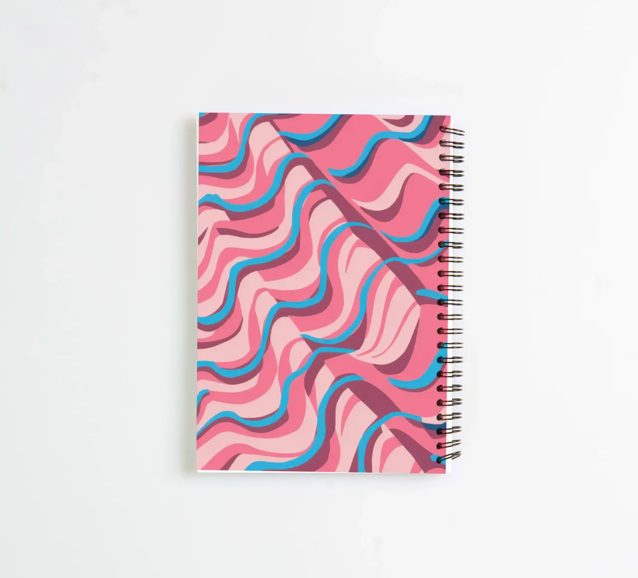 Psychedelic Azure Wave spiral notebook by Prism Ritual