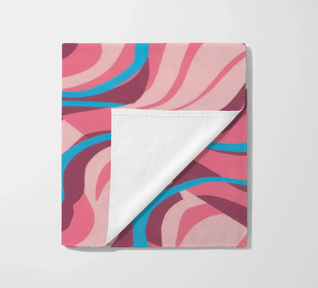 Psychedelic Azure Wave beach towel by Prism Ritual