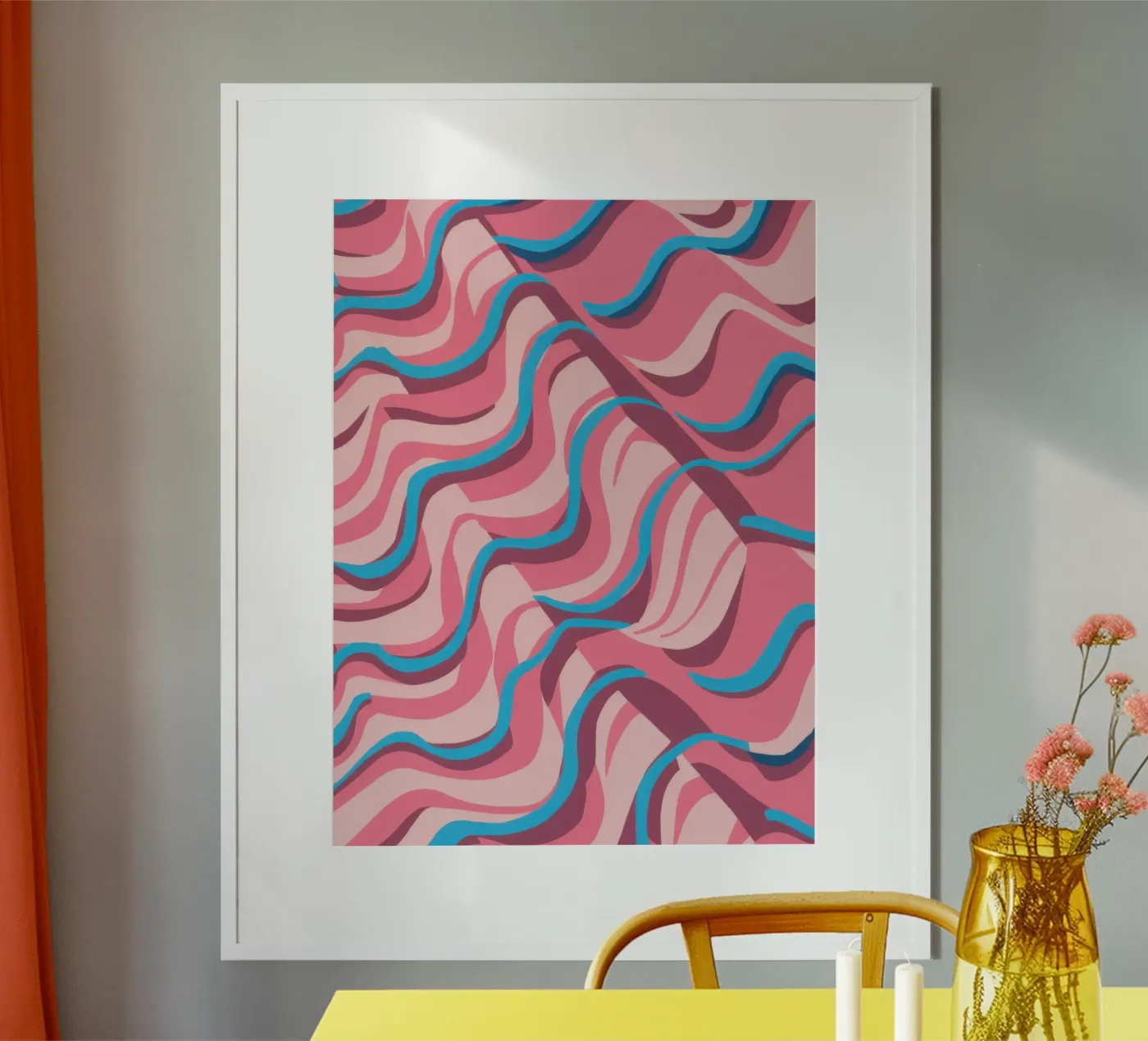 Psychedelic Azure Wave poster by Prism Ritual