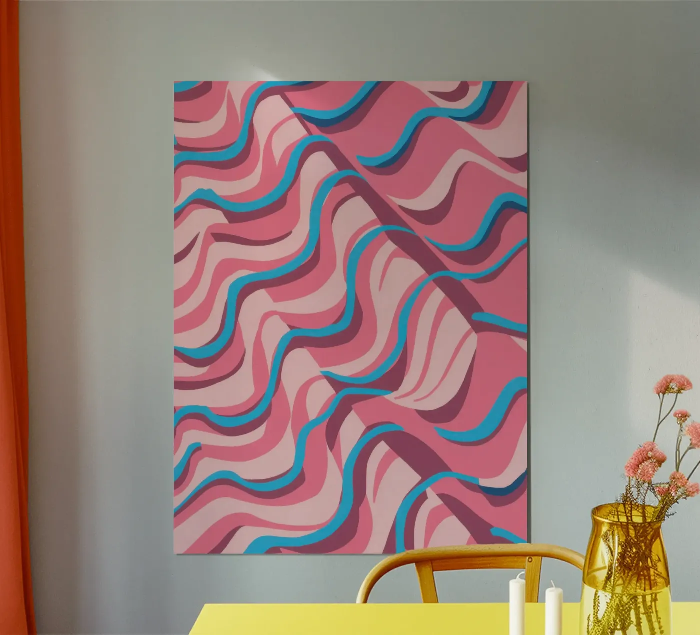 Psychedelic Azure Wave poster by Prism Ritual