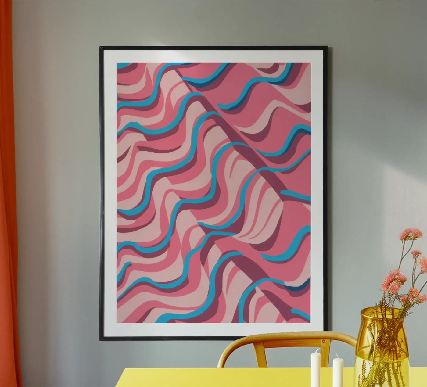 Psychedelic Azure Wave poster by Prism Ritual