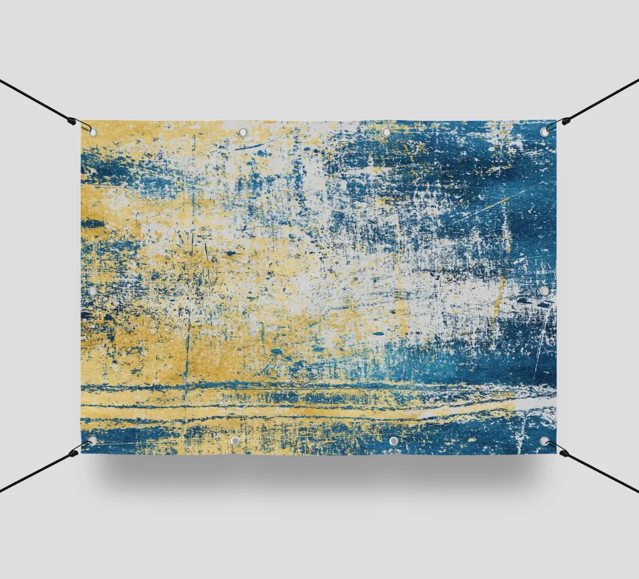 abstract green blue telo in pvc da vintageshop