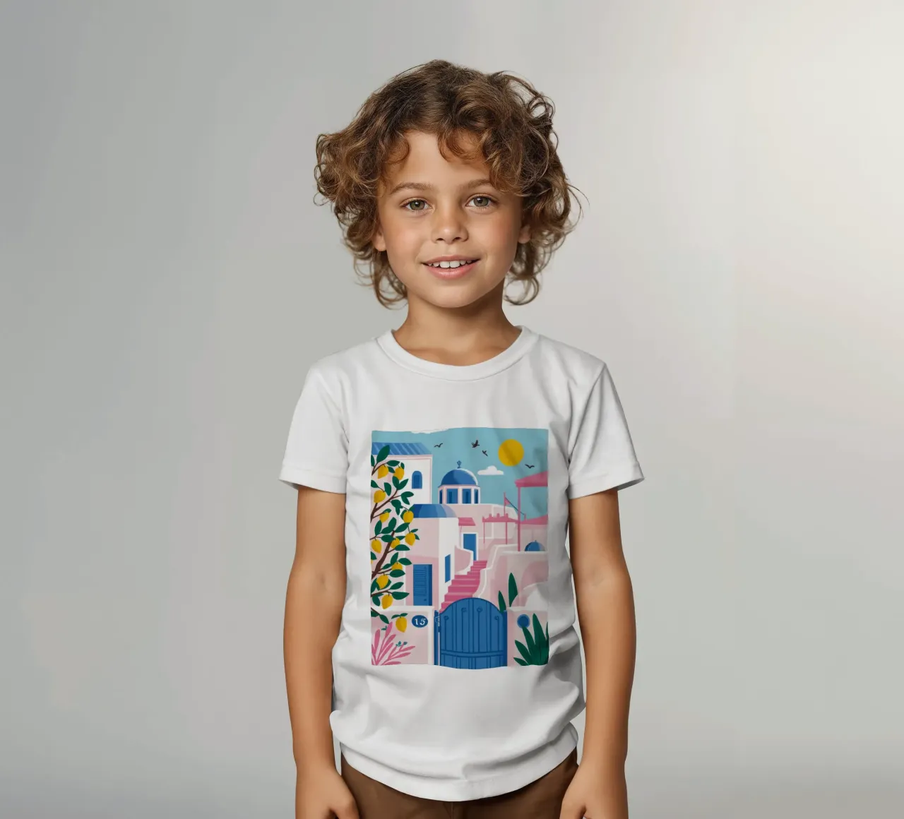 Sentier bleu égéen t-shirt enfant de Veil Maya