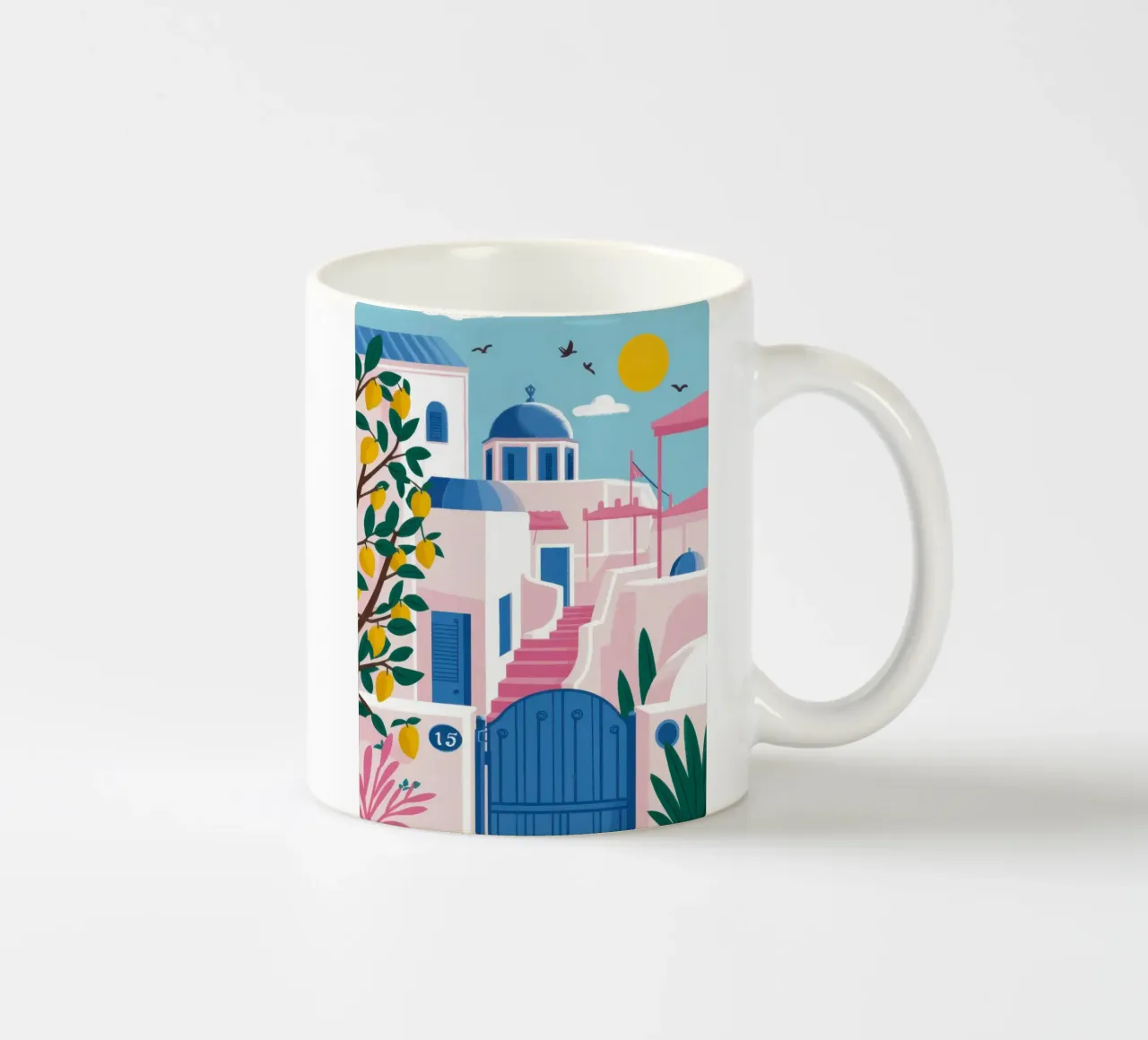 Sentiero blu Egeo tazza in ceramica da Veil Maya