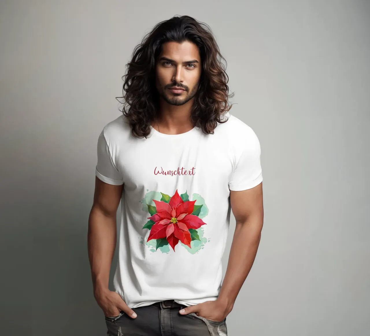 Birth flower - December poinsettia t-shirt by Geburtsblume