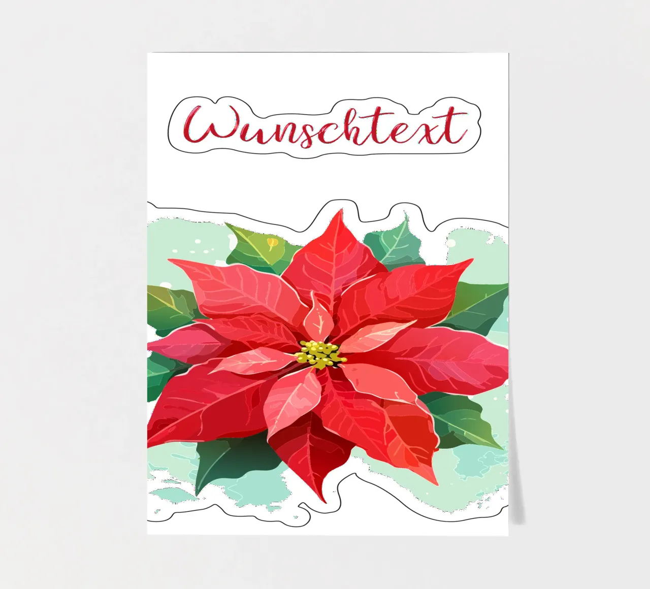 Geburtsblume - Dezember Weihnachtsstern Stickerbogen von Geburtsblume