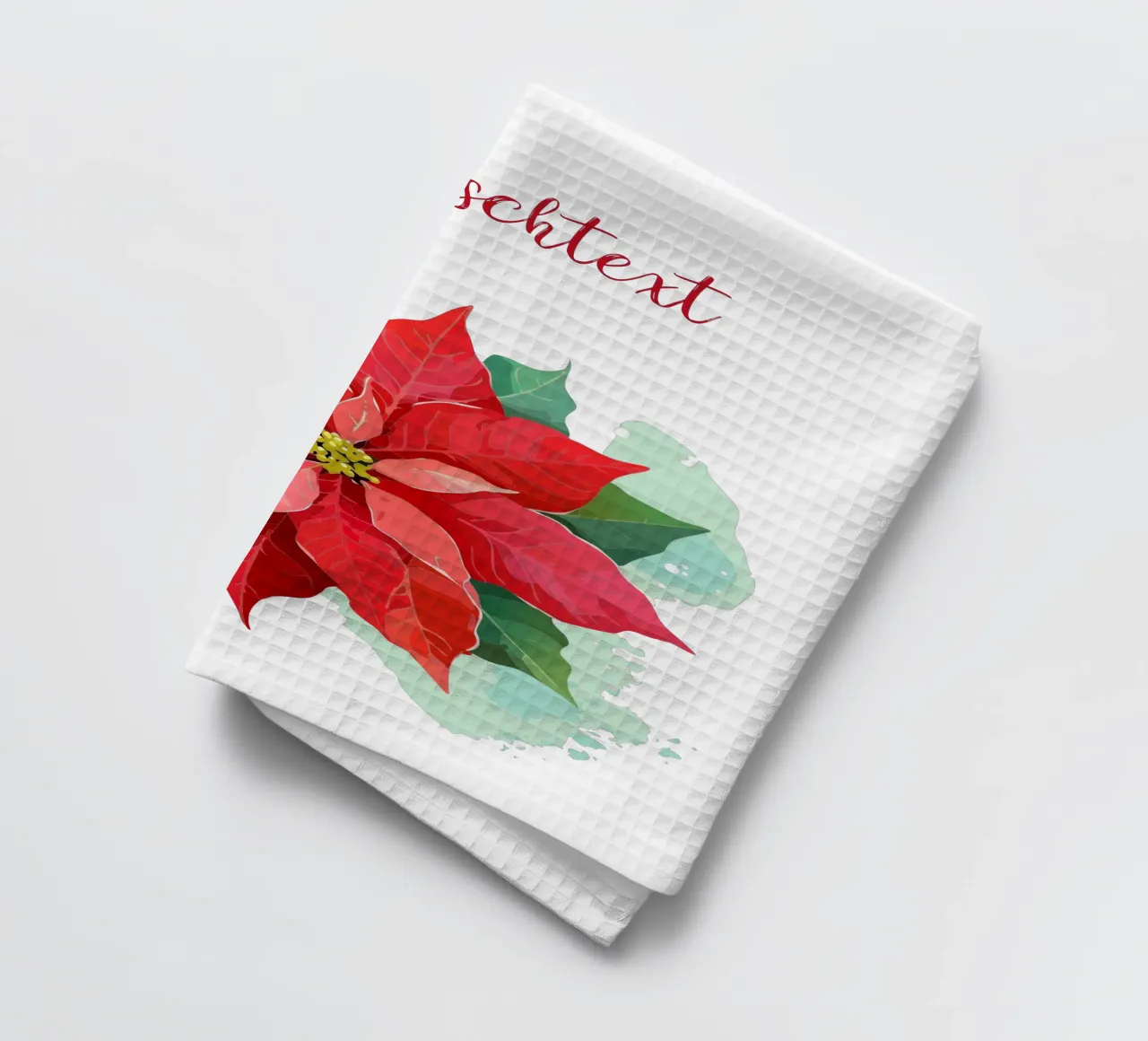 Fleur de naissance - décembre Étoile de Noël torchon de Geburtsblume