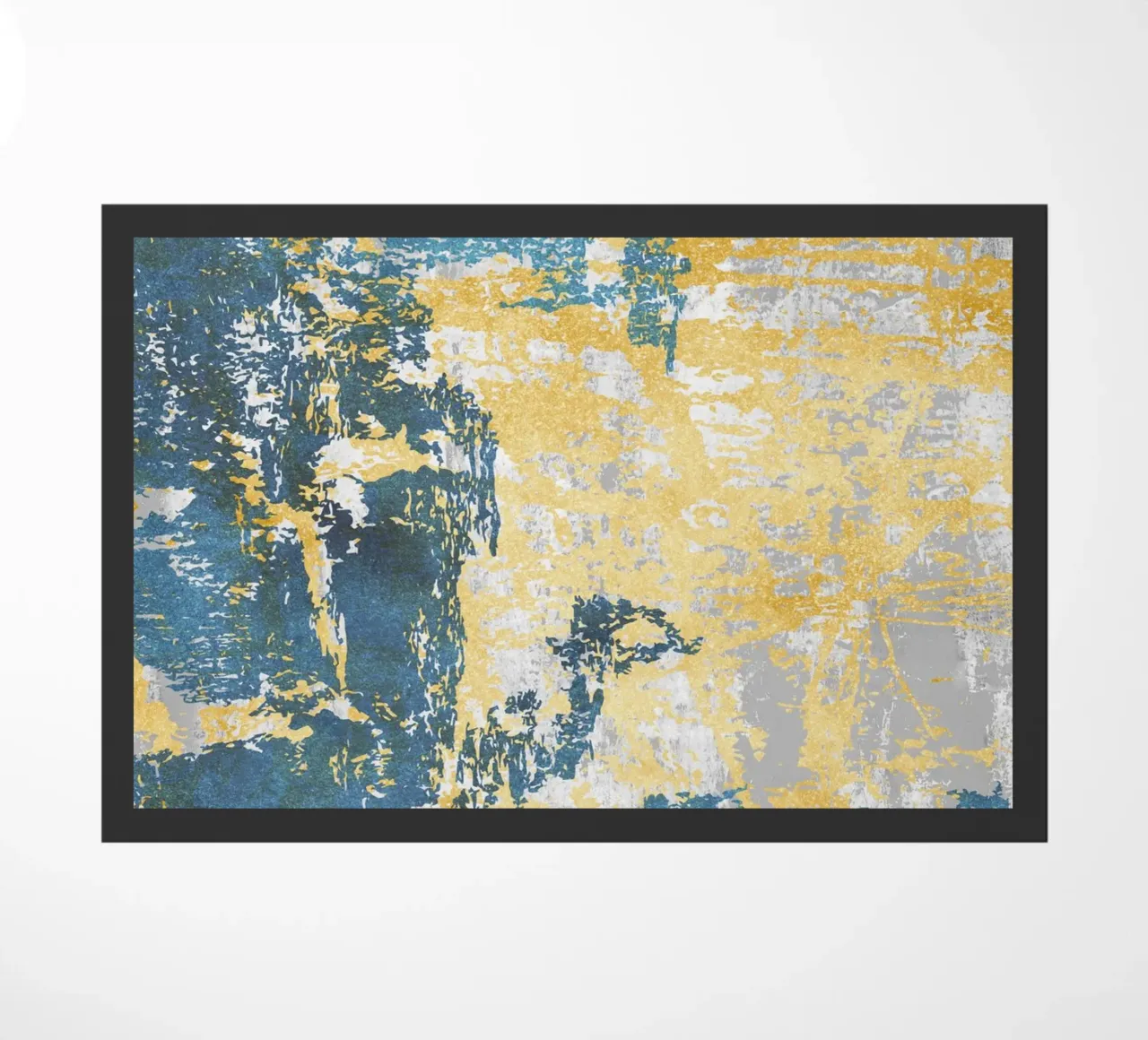 abstract organic textures green blue Fußmatte von vintageshop