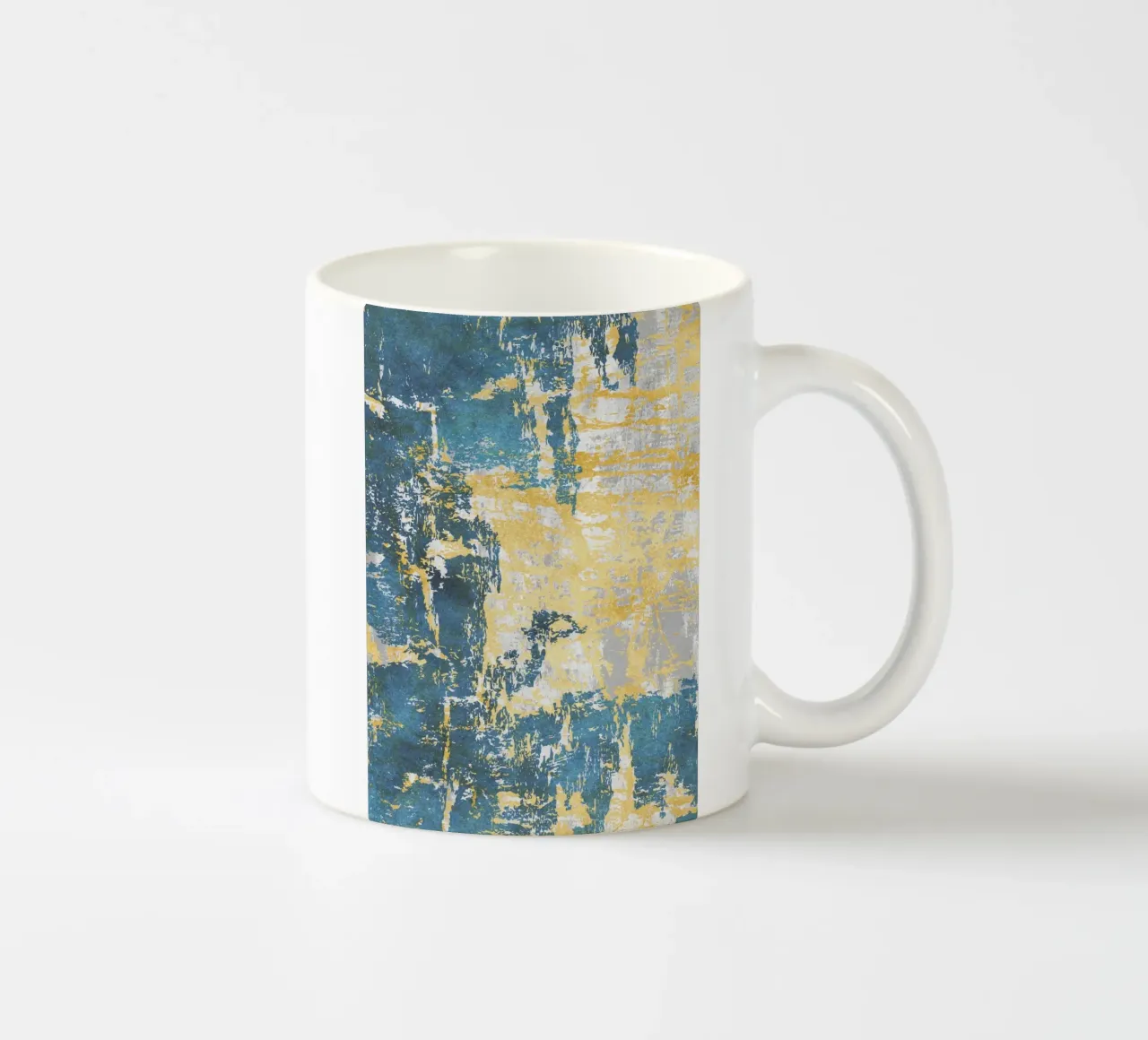 abstract organic textures green blue Keramik Tasse von vintageshop
