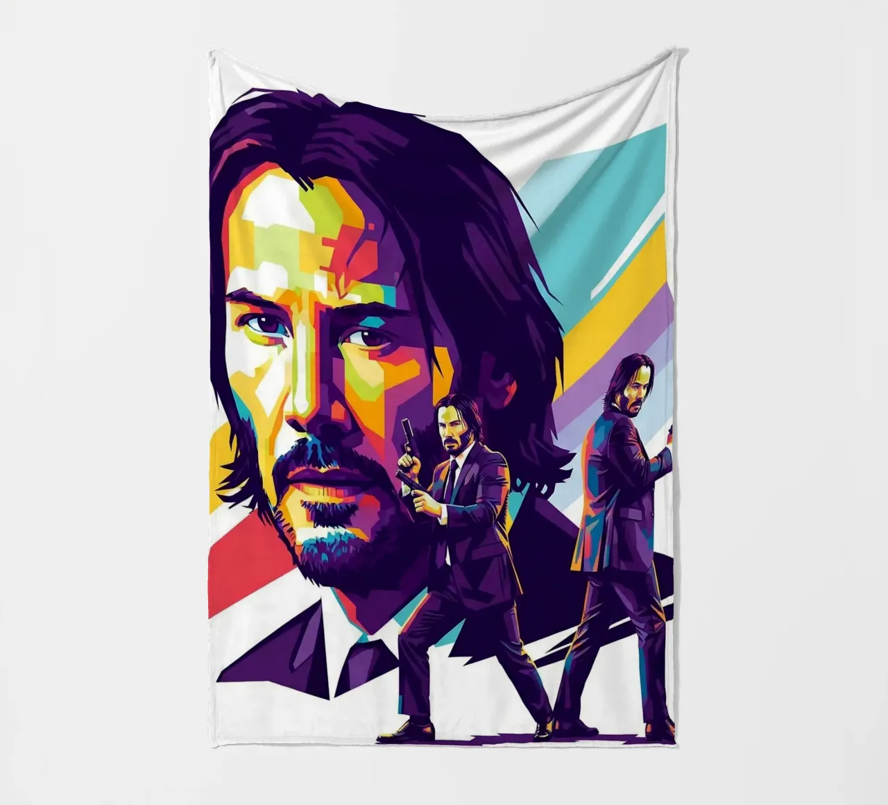 Keanu Reeves - John Wick art coperta in pile da Hantamrata