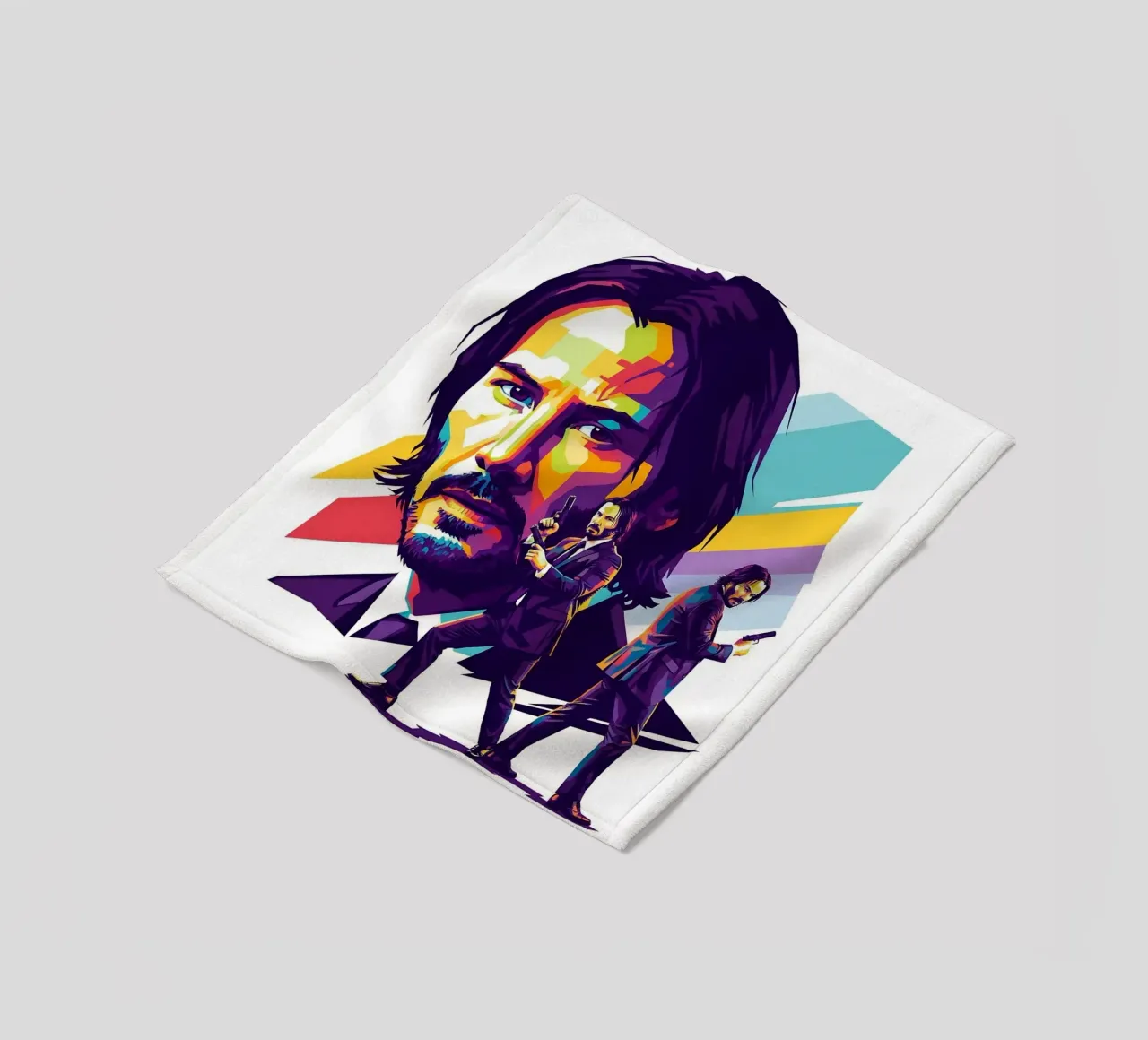 Keanu Reeves - John Wick art coperta in pile da Hantamrata