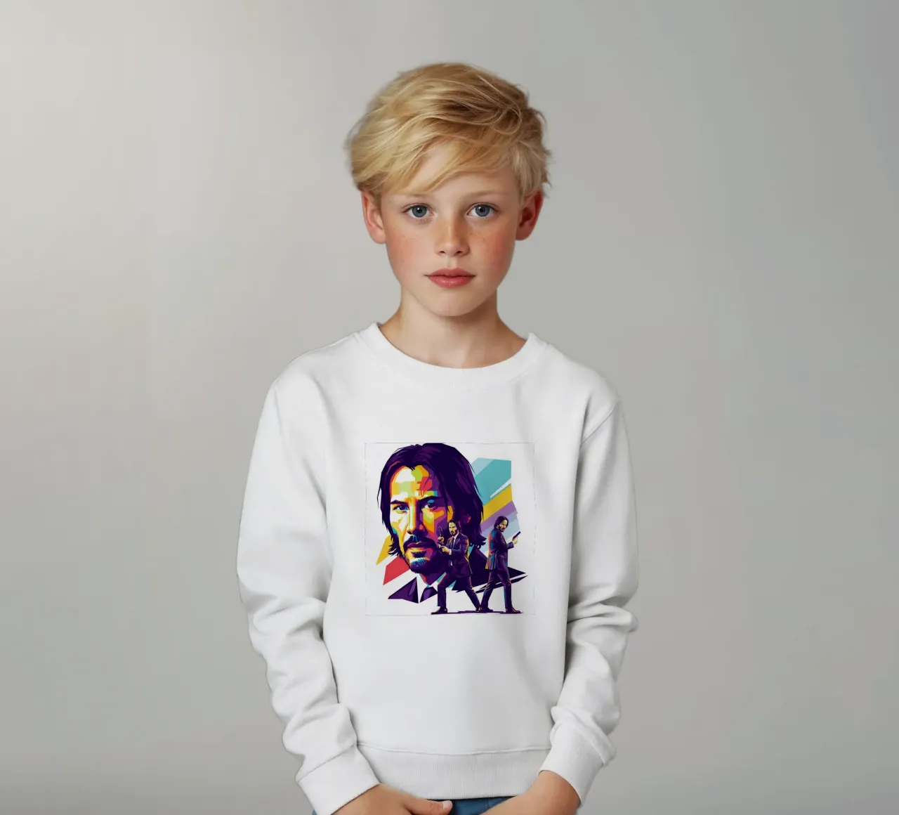Keanu Reeves - John Wick art felpa bambino da Hantamrata
