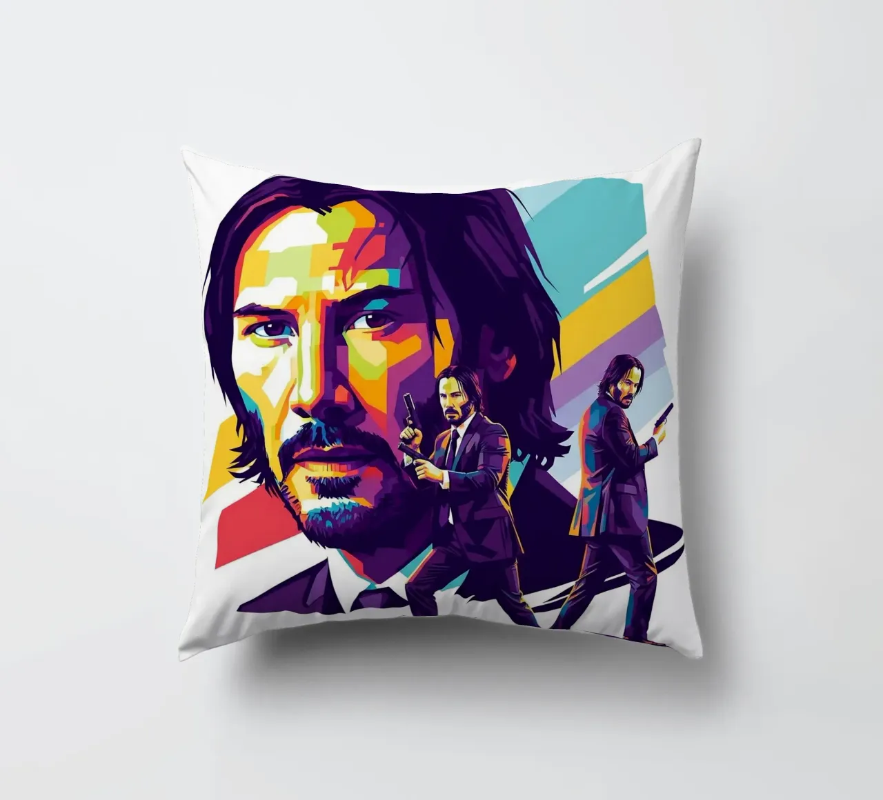 Keanu Reeves - John Wick art cuscino da Hantamrata
