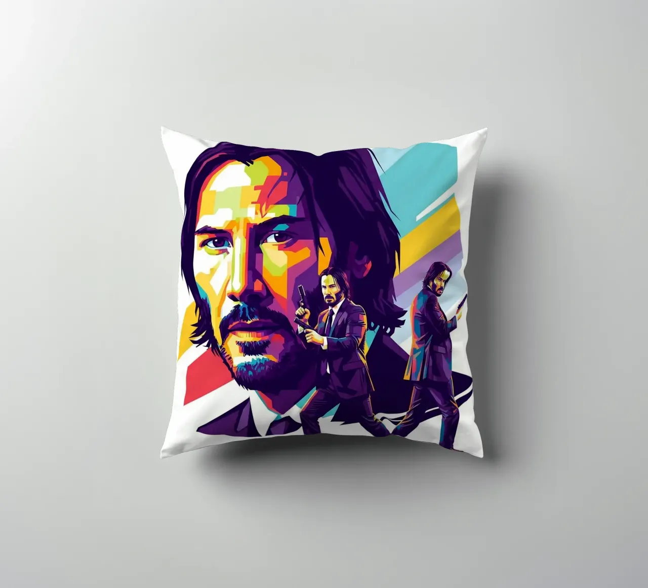 Keanu Reeves - John Wick art cuscino da Hantamrata
