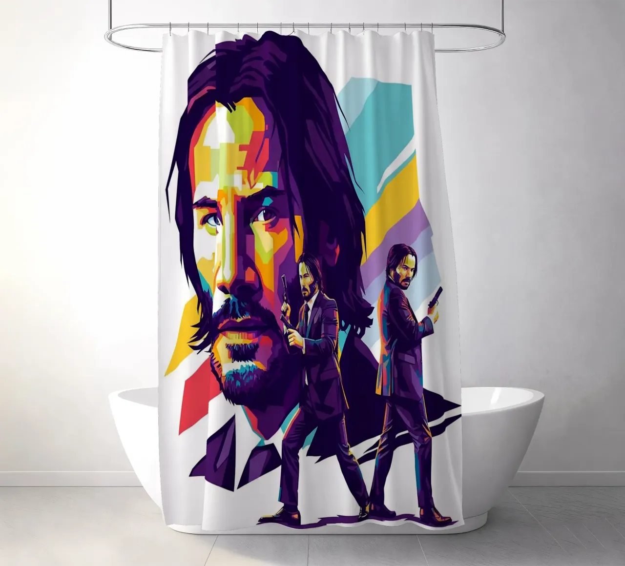 Keanu Reeves - John Wick art tenda da doccia da Hantamrata
