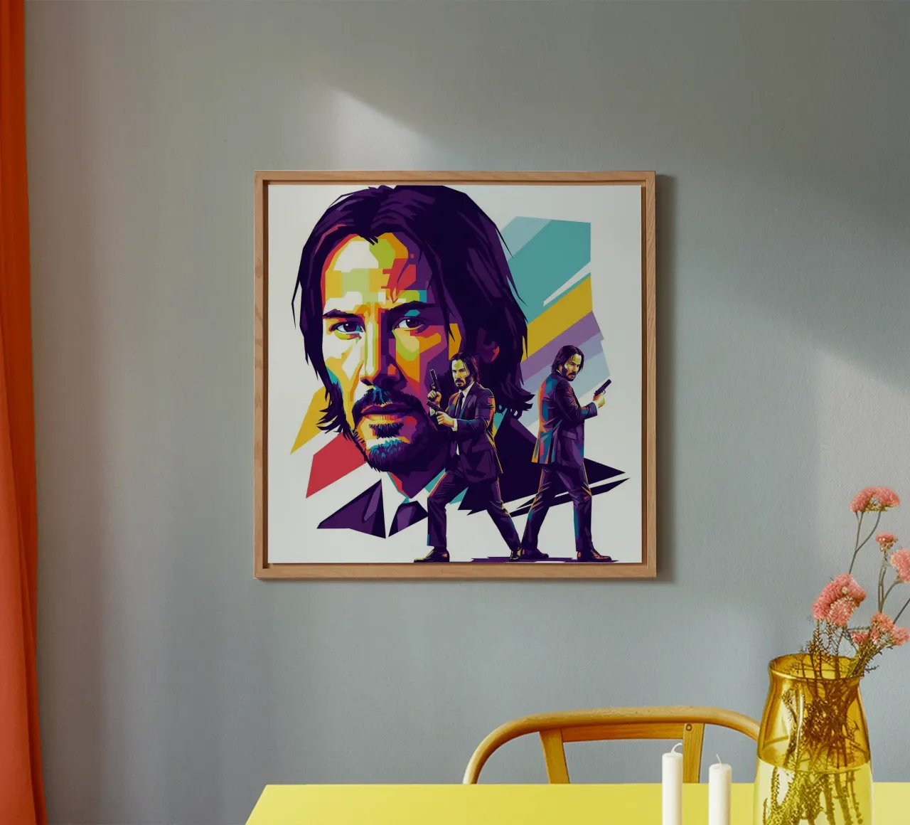 Keanu Reeves - John Wick art alluminio dibond da Hantamrata
