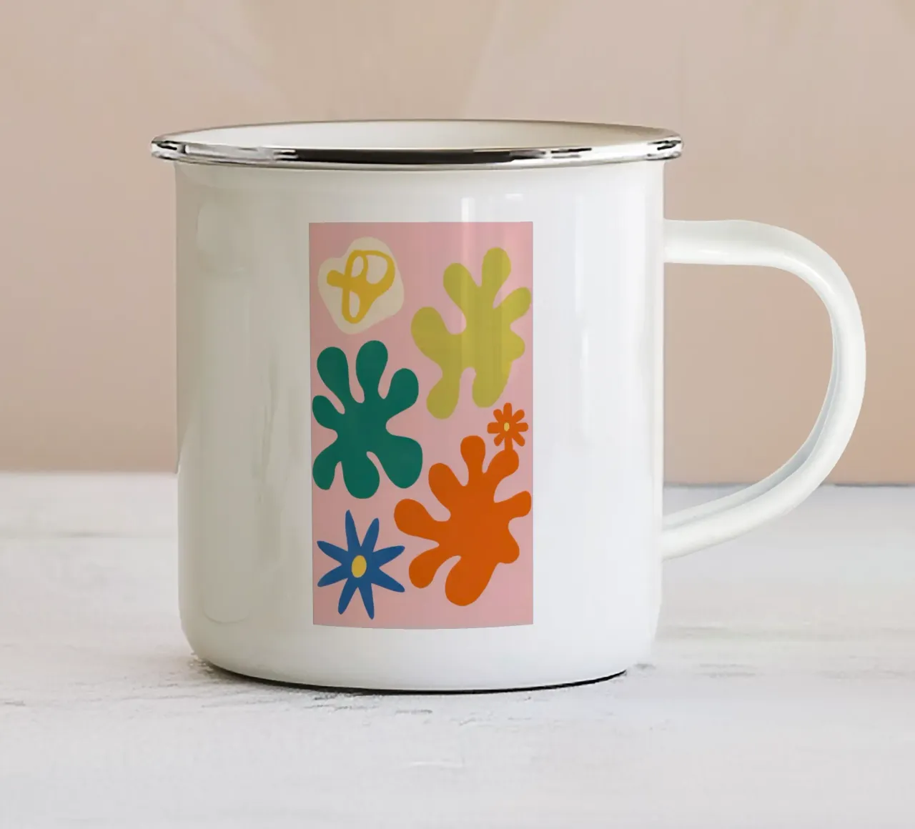 Maraoui Coral Medley tazza in smalto da Prism Ritual