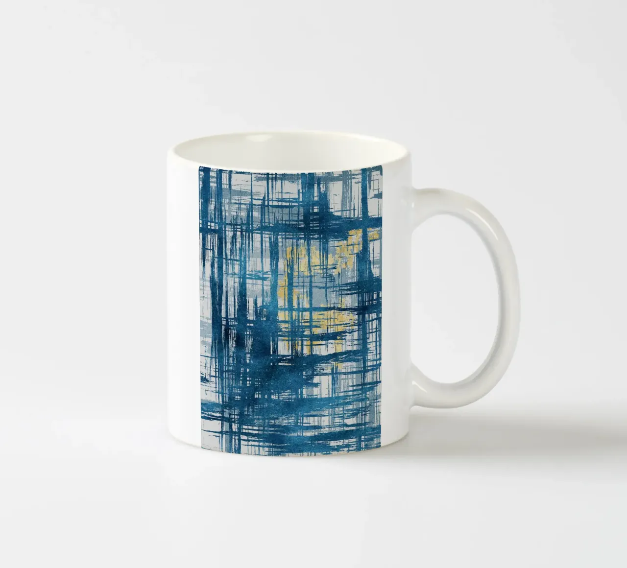 abstract geometric lines punk tazza in ceramica da vintageshop