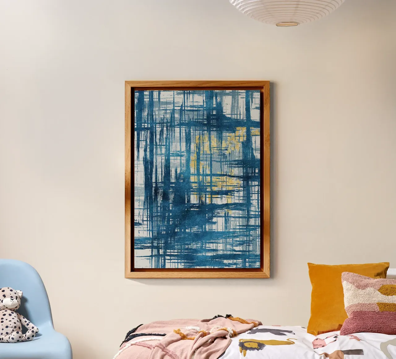 abstract geometric lines punk alluminio dibond da vintageshop
