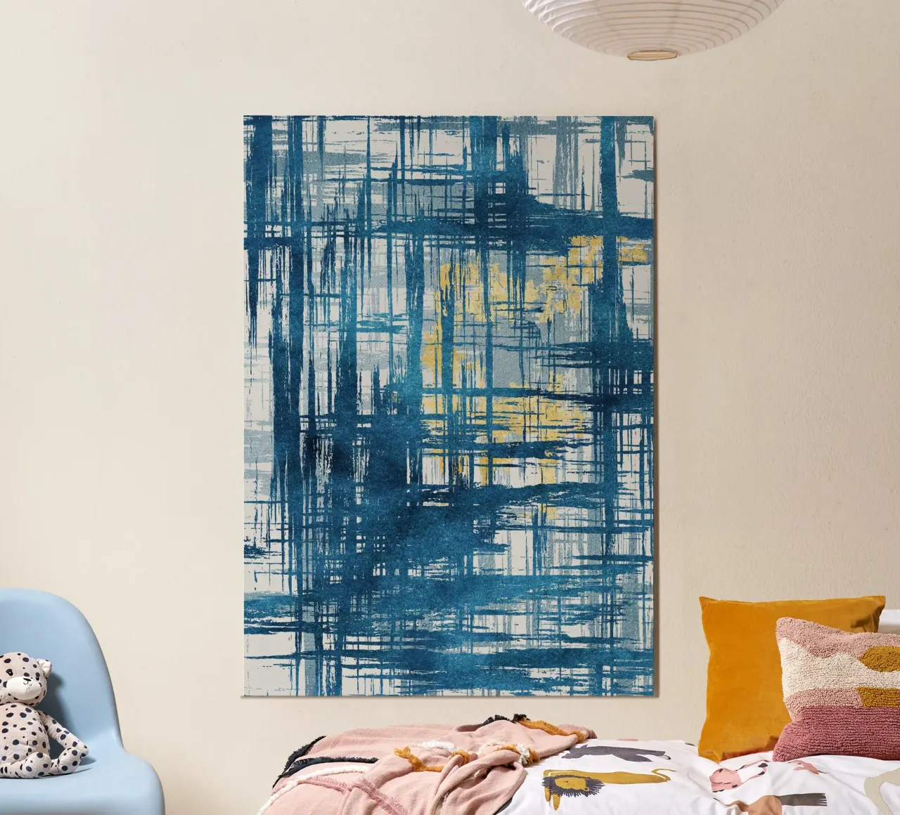 abstract geometric lines punk alluminio dibond da vintageshop
