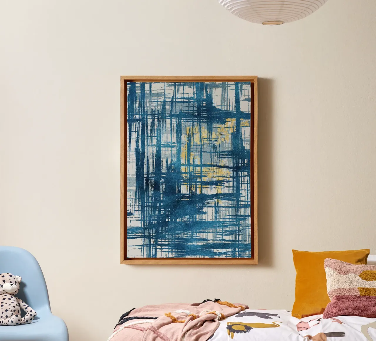 abstract geometric lines punk tela da vintageshop