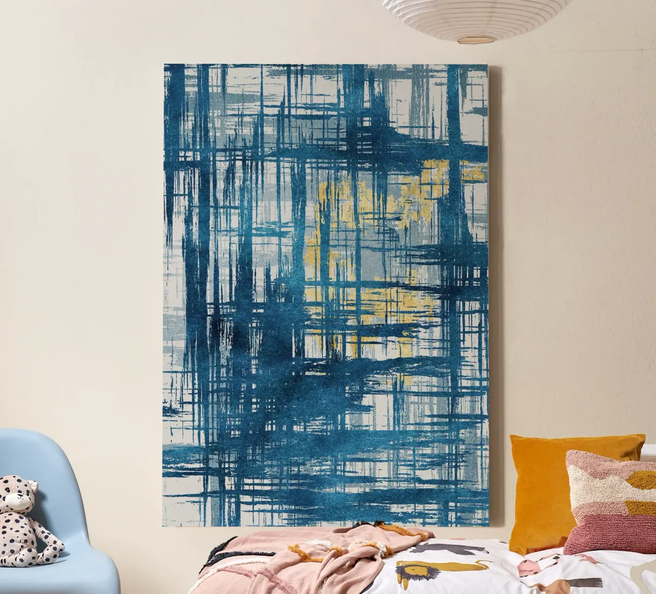 abstract geometric lines punk tela da vintageshop