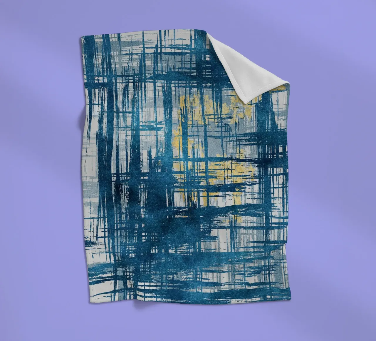 abstract geometric lines punk coperta in pile da vintageshop