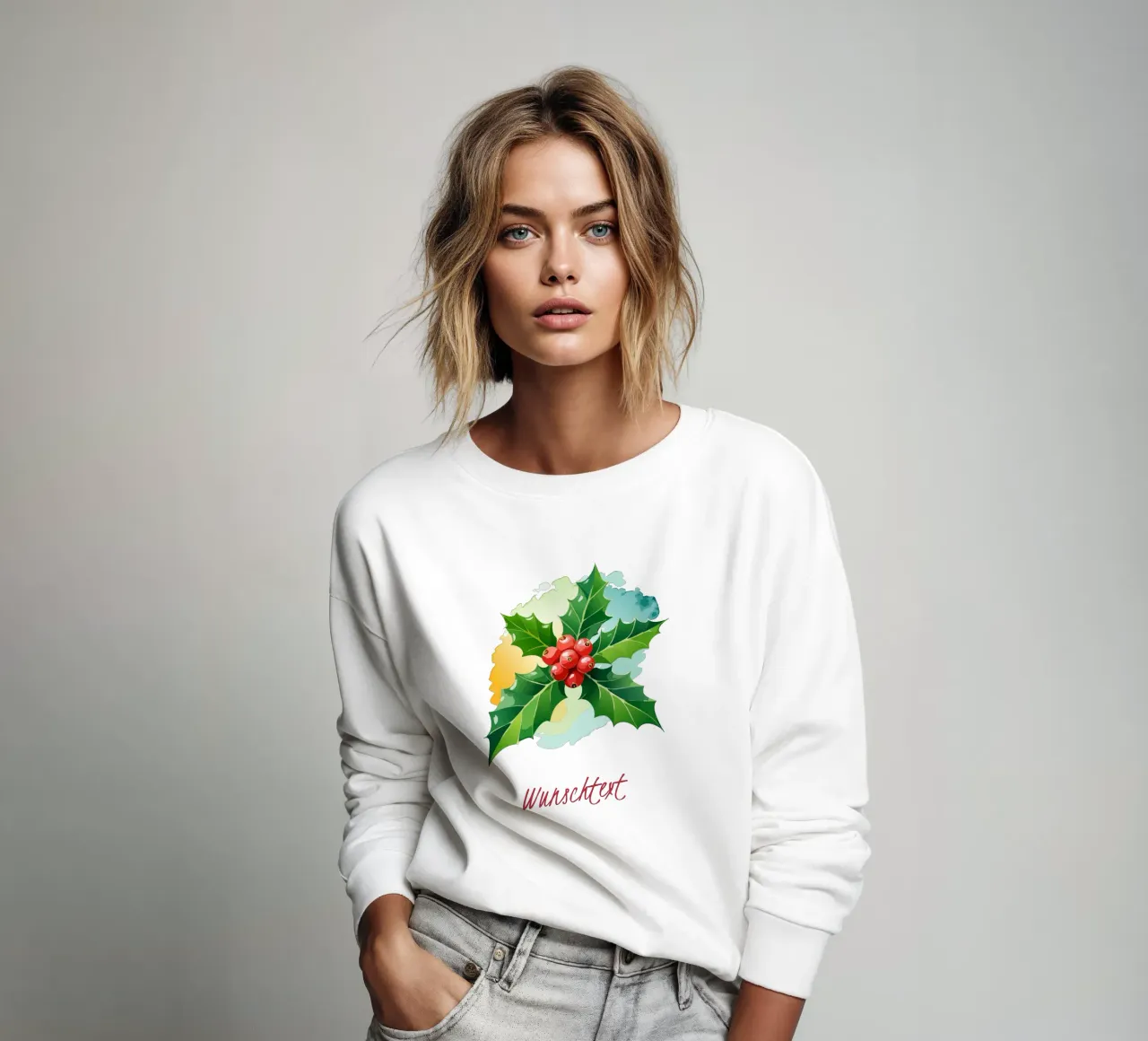 Birth flower - December holly sweatshirt by Geburtsblume