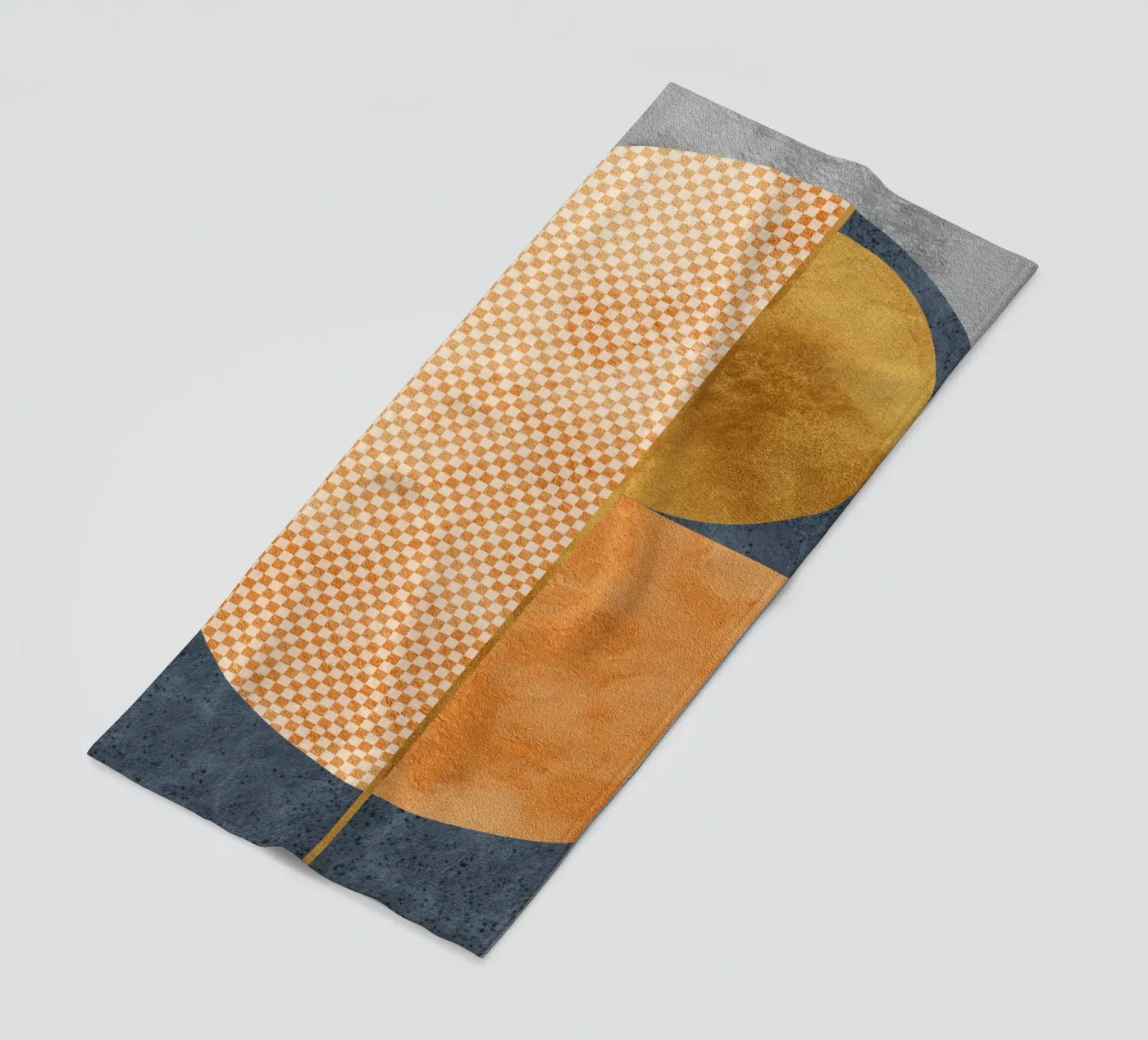 abstract geometric checkered telo mare da vintageshop