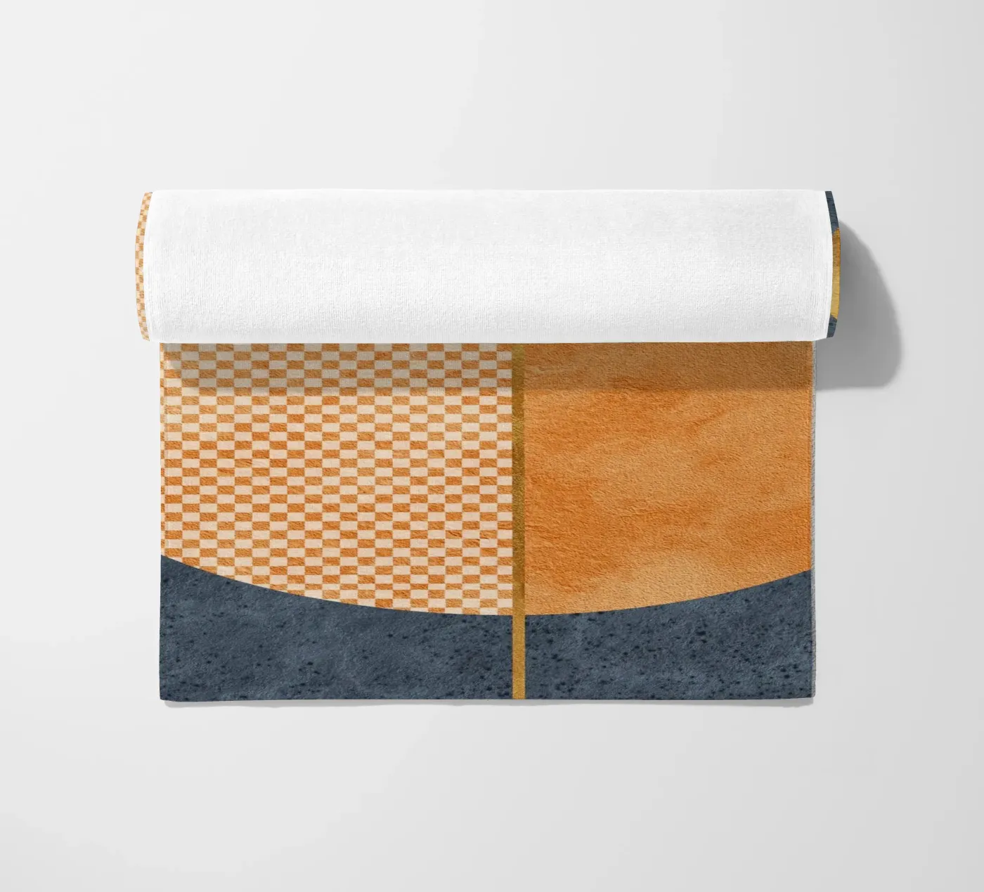 abstract geometric checkered telo mare da vintageshop