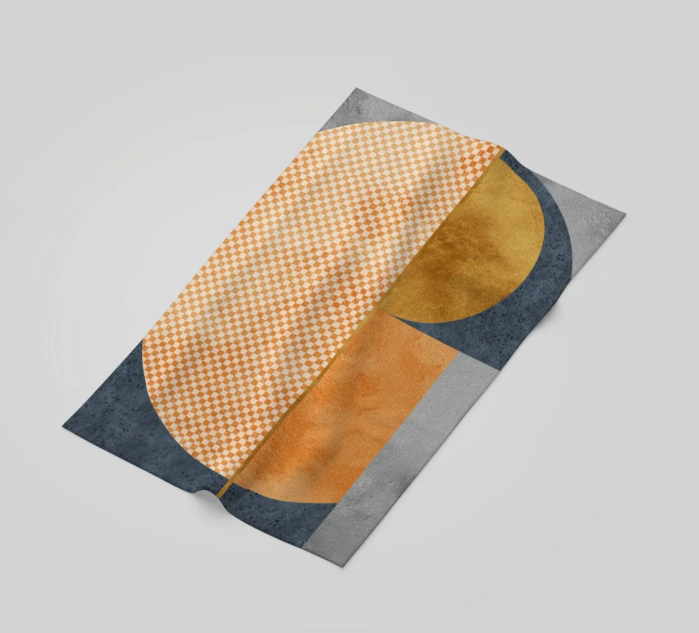 abstract geometric checkered telo mare da vintageshop