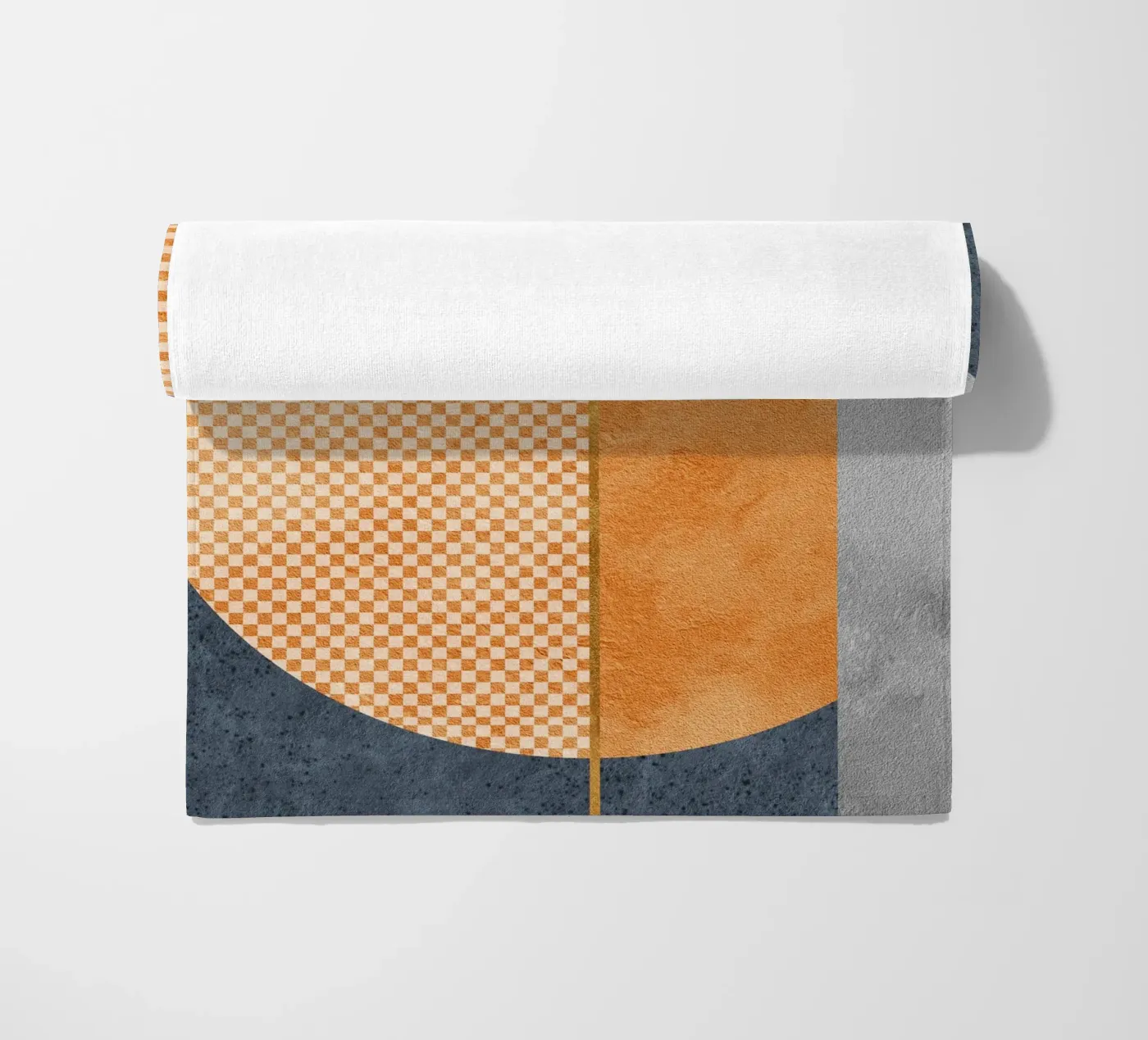 abstract geometric checkered telo mare da vintageshop