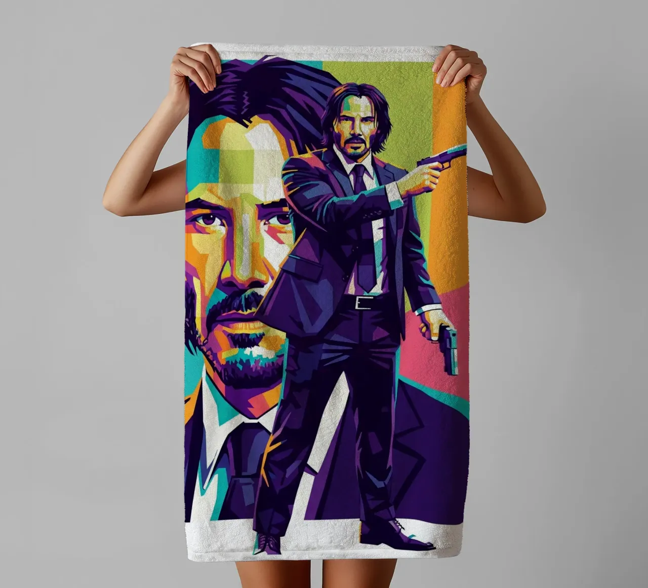 Keanu Reeves - John Wick style asciugamano da bagno da Hantamrata