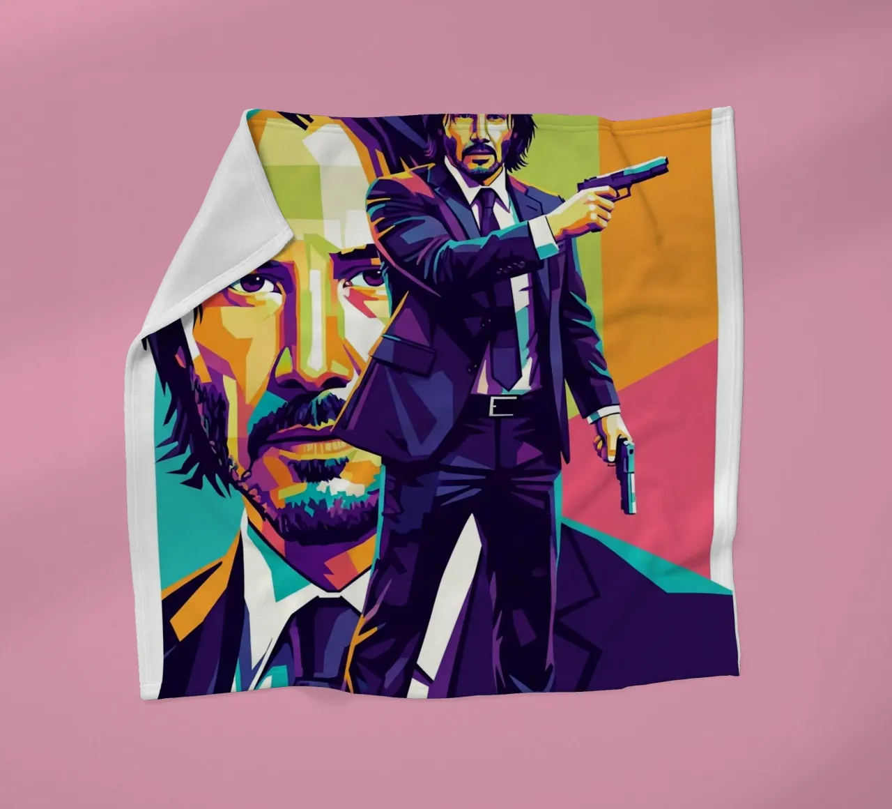 Keanu Reeves - John Wick style coperta in pile da Hantamrata