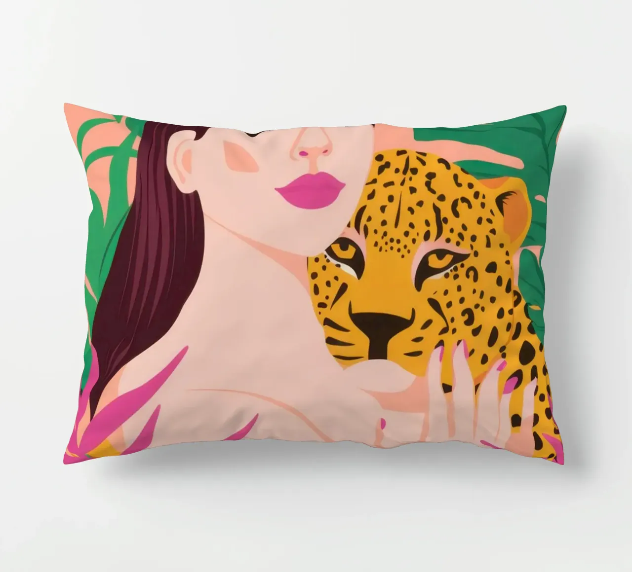 Musa con stampa leopardo cuscino da Veil Maya