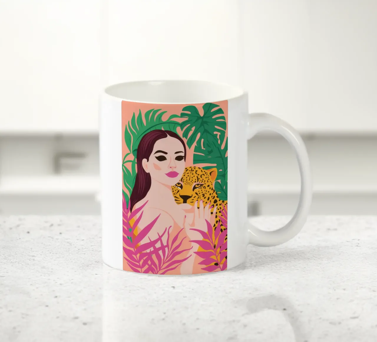 Musa con stampa leopardo tazza in ceramica da Veil Maya