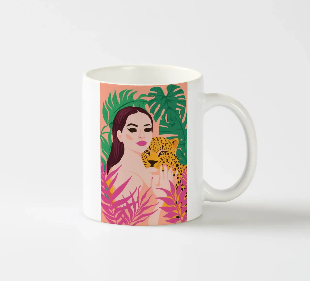 Musa con stampa leopardo tazza in ceramica da Veil Maya
