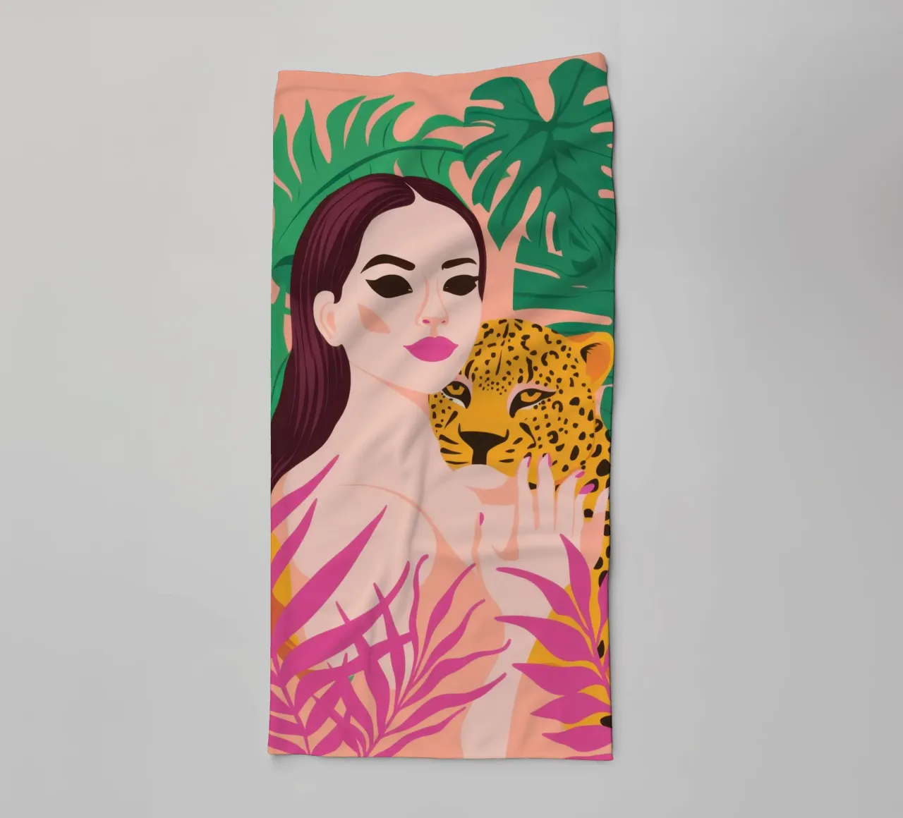 Leopard Print Muse towel by Veil Maya